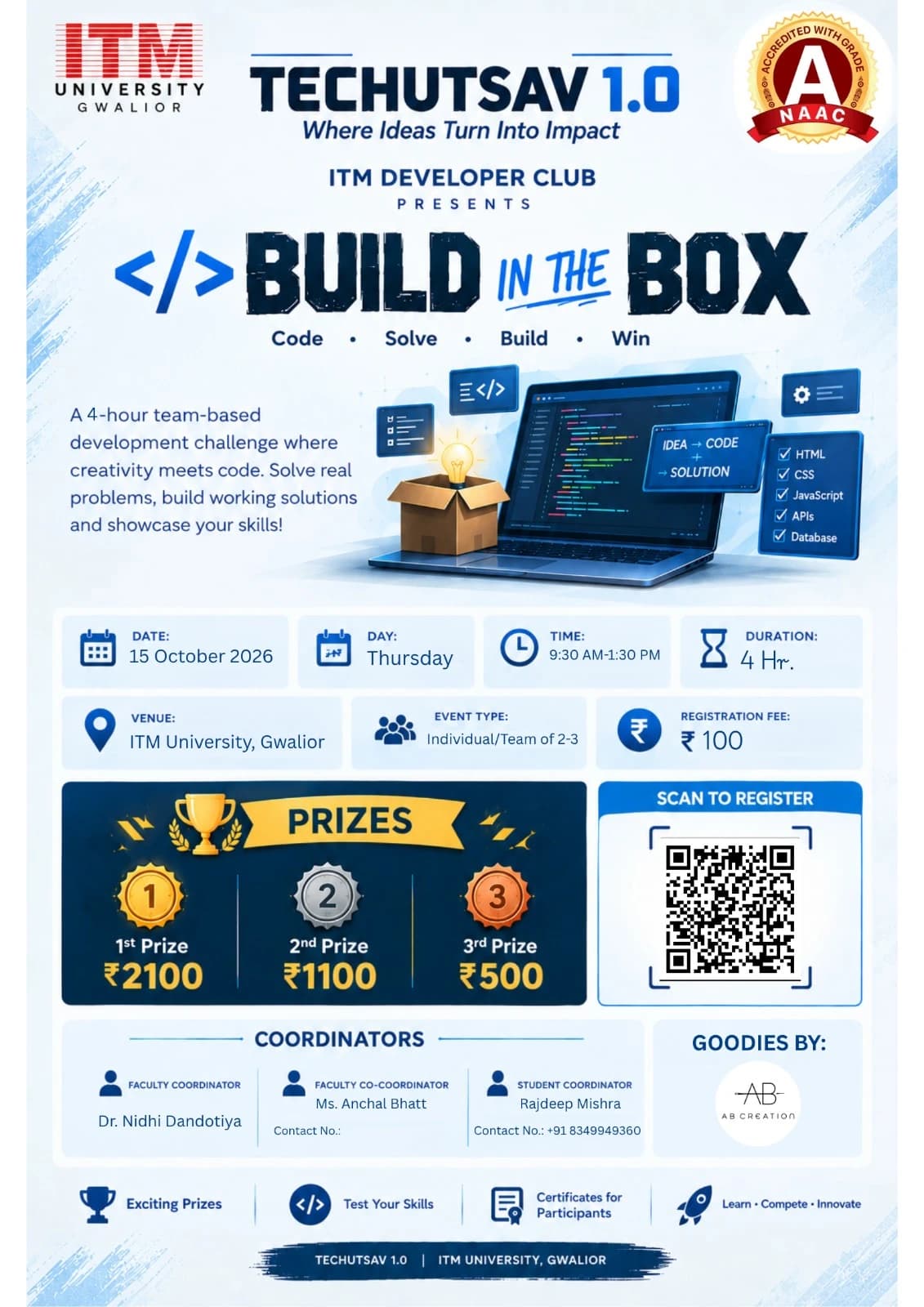 Box Builing Build in the Box — TechFest Developer Event · TechUtsav 1.0